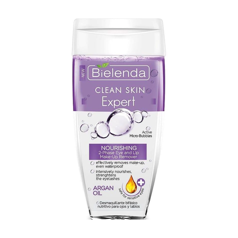 Двофазна рідина для зняття макіяжу з очей та губ Bielenda Clean Skin Expert, 150 мл